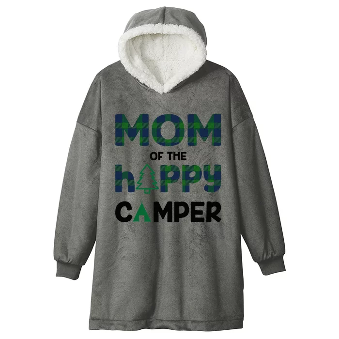 Mom of Happy Camper 1st Birthday Mom Hooded Wearable Blanket