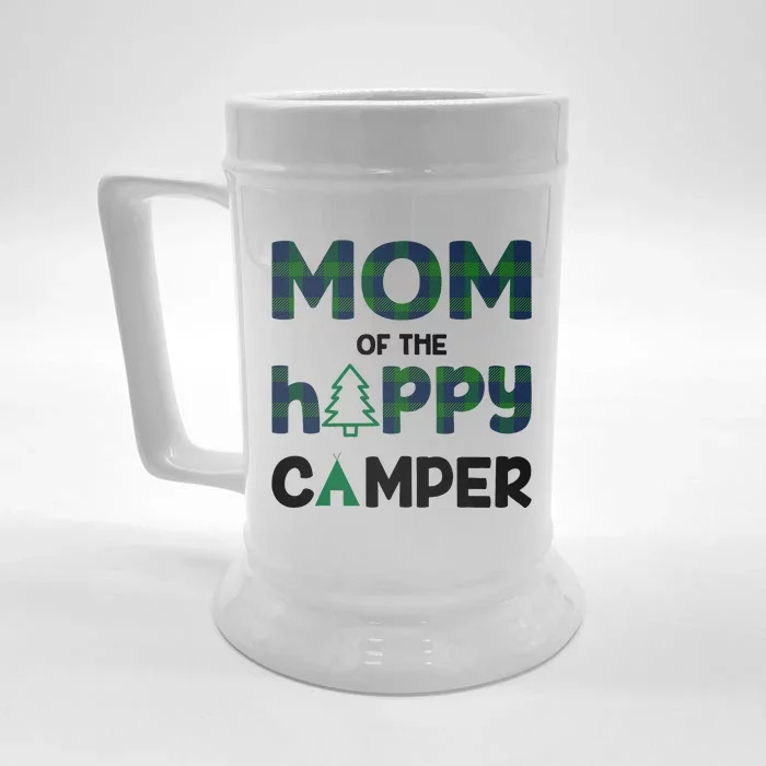 Mom of Happy Camper 1st Birthday Mom Front & Back Beer Stein