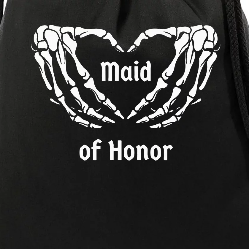 Maid Of Honor Halloween Bachelorette Party Engagement Drawstring Bag