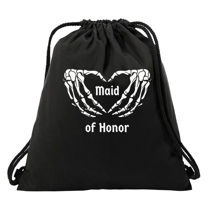 Maid Of Honor Halloween Bachelorette Party Engagement Drawstring Bag