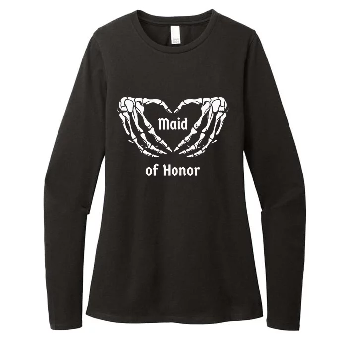 Maid Of Honor Halloween Bachelorette Party Engagement Womens CVC Long Sleeve Shirt