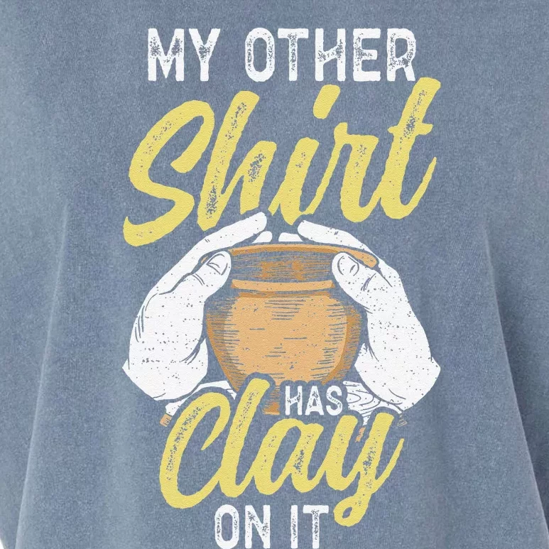 My Other Has Clay On It Pottery Funny Ceramic Garment-Dyed Women's Muscle Tee