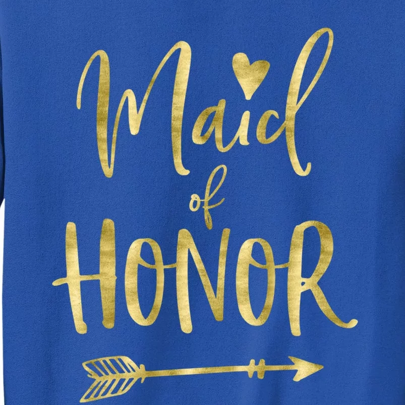 Maid Of Honor Gift With Dark Yellow Heart Sweatshirt