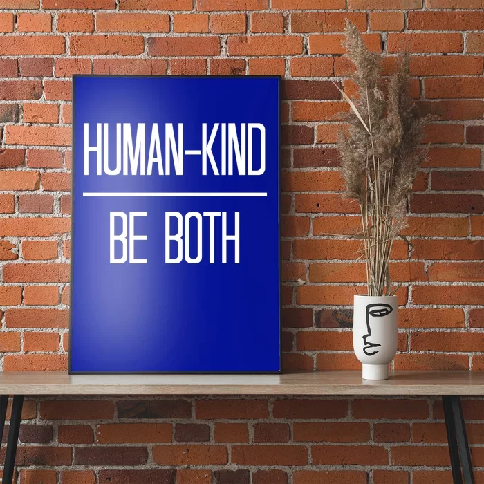 Minimal Optimistic Hugiftkind Be Both Quote Gift Poster