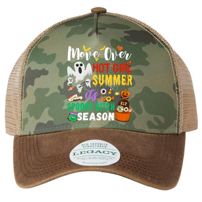 Move Over Hot Summer ItS Spookybitches Season Great Gift Legacy Tie Dye Trucker Hat