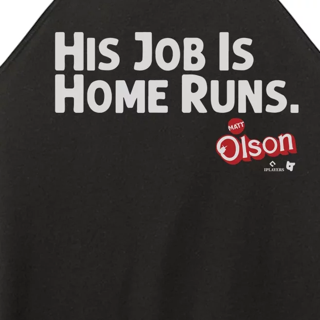 Matt Olson His Job Is Home Runs Women’s Perfect Tri Rocker Tank