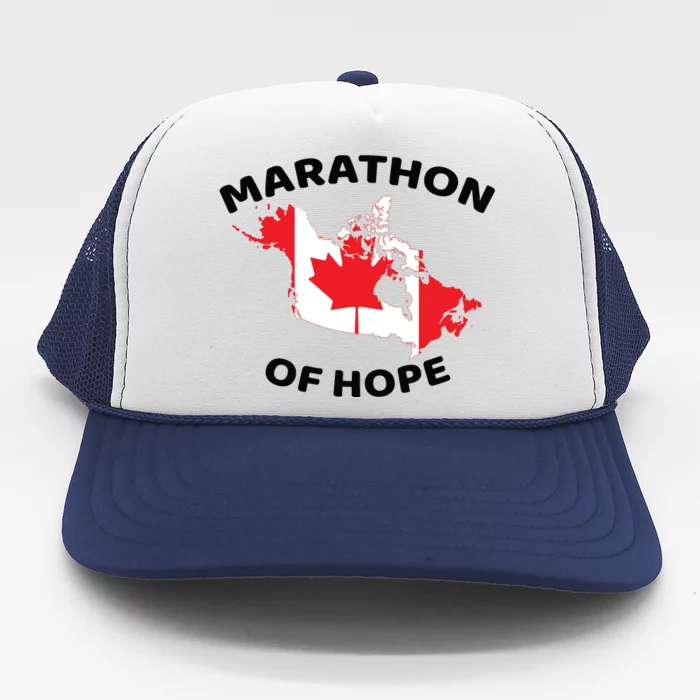 Marathon Of Hope Canada Flag Canadian Maple Leaf Trucker Hat