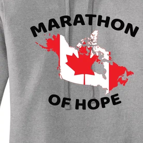 Marathon Of Hope Canada Flag Canadian Maple Leaf Women's Pullover Hoodie