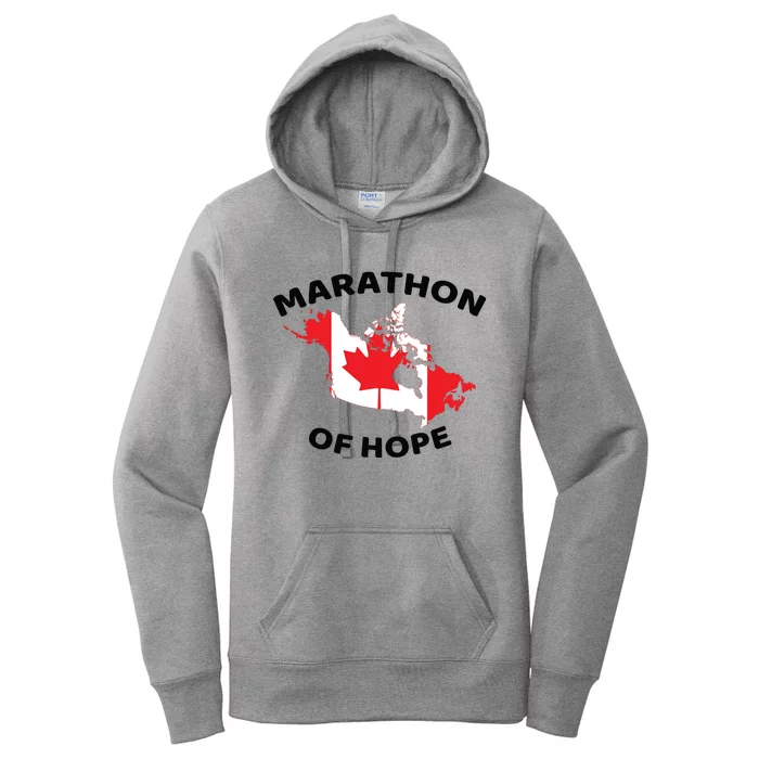 Marathon Of Hope Canada Flag Canadian Maple Leaf Women's Pullover Hoodie