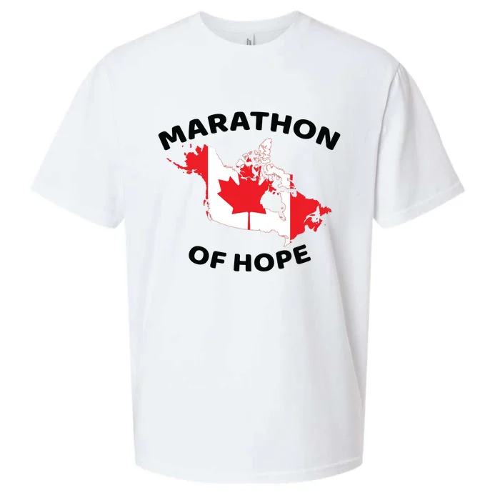 Marathon Of Hope Canada Flag Canadian Maple Leaf Sueded Cloud Jersey T-Shirt