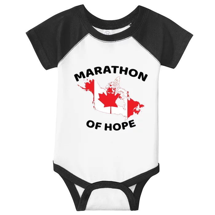 Marathon Of Hope Canada Flag Canadian Maple Leaf Infant Baby Jersey Bodysuit