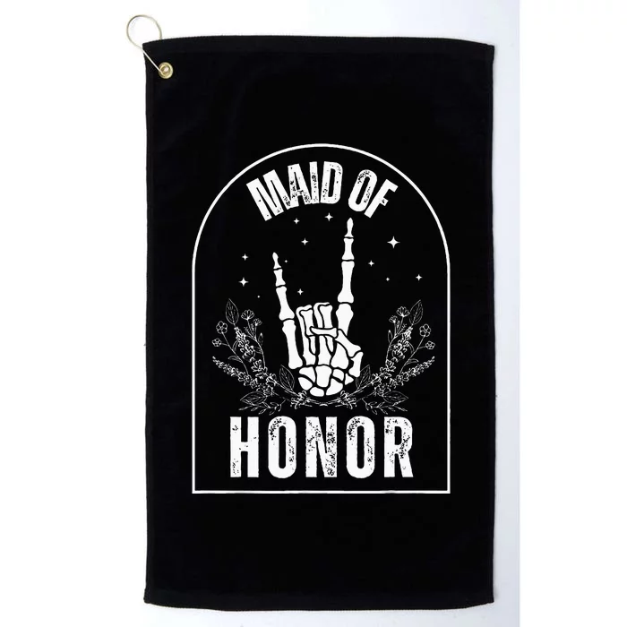 Maid Of Honor Wedding Brial Fun Rock Style Platinum Collection Golf Towel