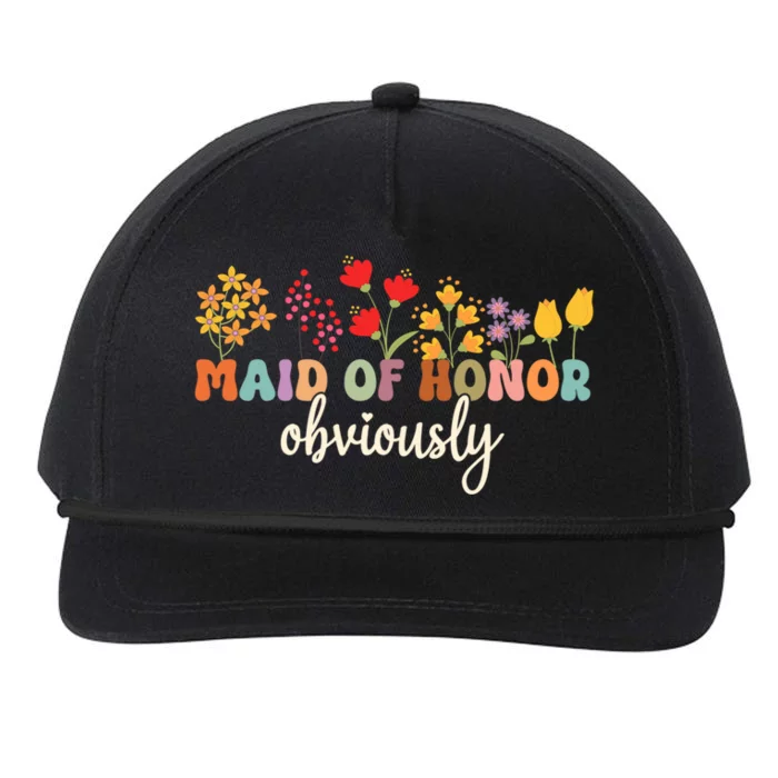 Maid Of Honor Obviously Wedding Day Bride Proposal Snapback Five-Panel Rope Hat