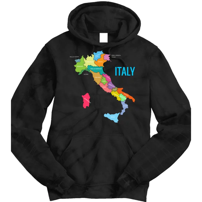 Map Of Italy Tie Dye Hoodie