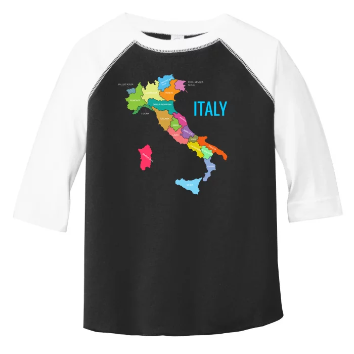 Map Of Italy Toddler Fine Jersey T-Shirt