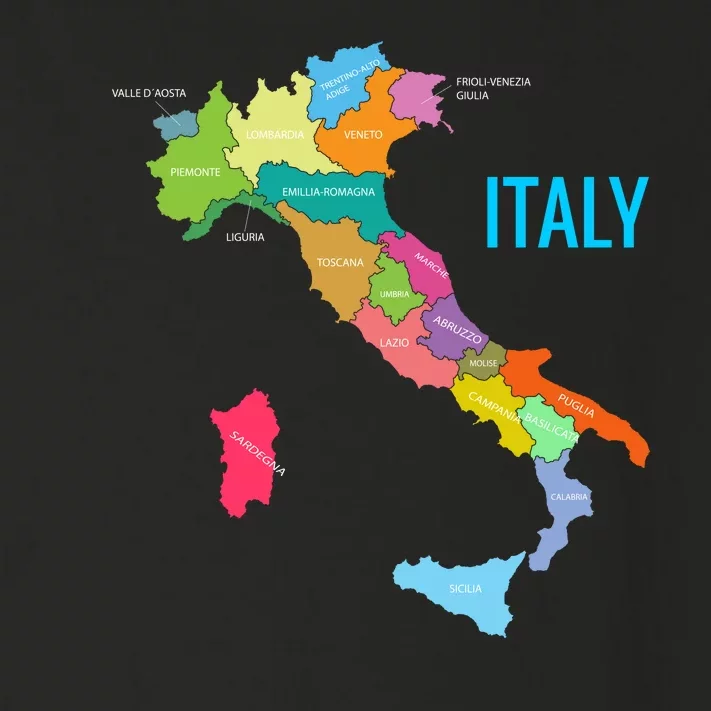 Map Of Italy Toddler Long Sleeve Shirt