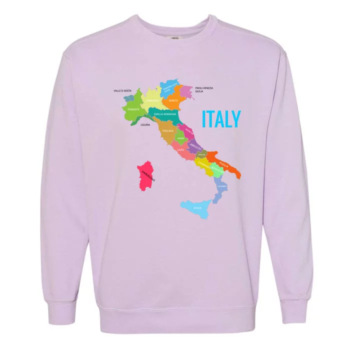 Map Of Italy Garment-Dyed Sweatshirt