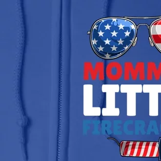 Mommys Of Little Firecracker Family Matching 4th Of July Gift Full Zip Hoodie