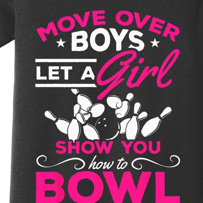 Move Over Let A Show You How To Bowl Bowling Baby Bodysuit