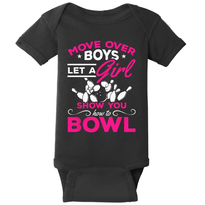 Move Over Let A Show You How To Bowl Bowling Baby Bodysuit