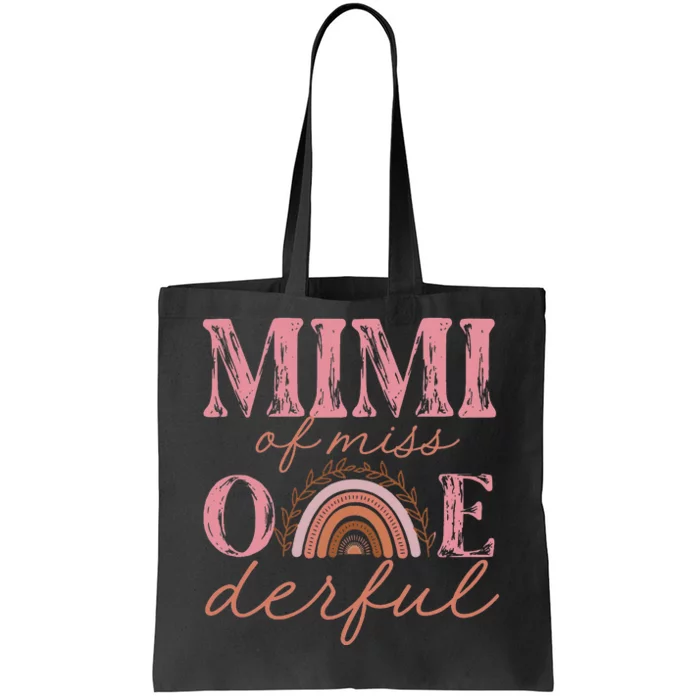 Mimi of Little Miss Onederful 1st Bday Boho Rainbow Tote Bag