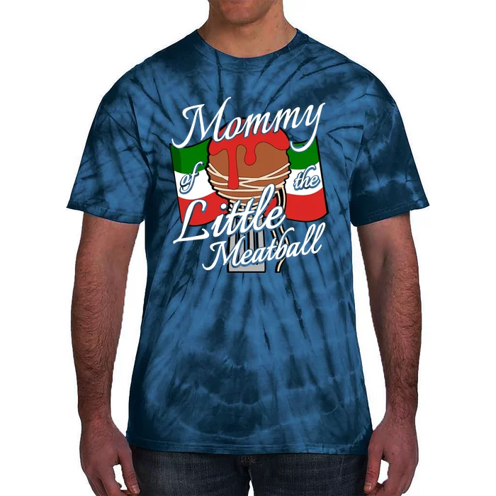 Mommy Of Little Meatball Italian Theme 1st Birthday Italy Tie-Dye T-Shirt