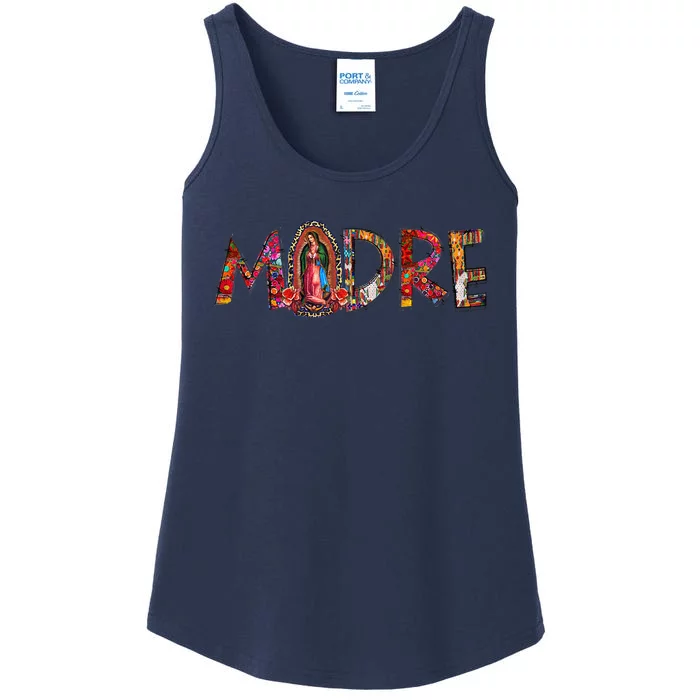 Madre Our Lady Virgen De Guadalupe Abuela Latina Mexican Ladies Essential Tank