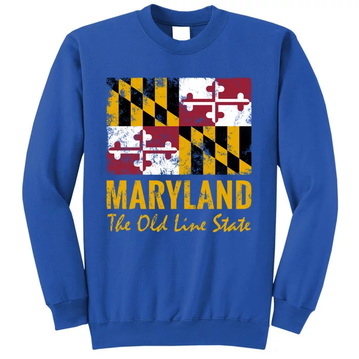 Maryland Old Line State Vintage Flag Funny Gift Sweatshirt