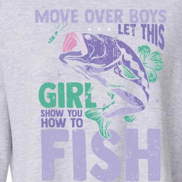 Move Over Let This Girl Show You How To Fish Cropped Pullover Crew