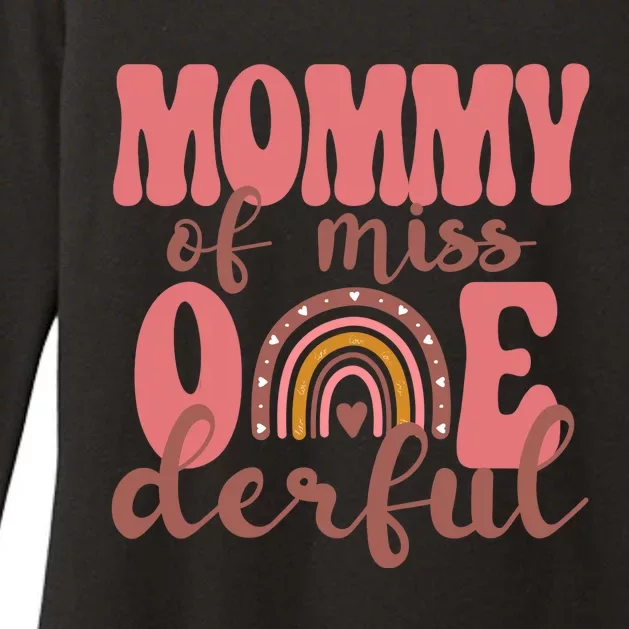 Mommy Of Little Miss Onederful 1st Bday Boho Rainbow Womens CVC Long Sleeve Shirt