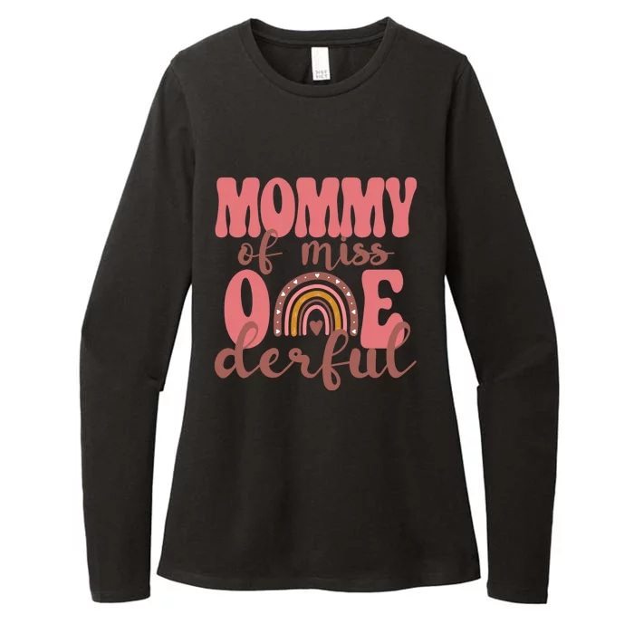 Mommy Of Little Miss Onederful 1st Bday Boho Rainbow Womens CVC Long Sleeve Shirt