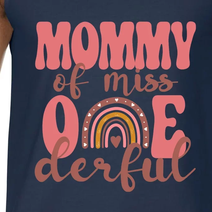 Mommy Of Little Miss Onederful 1st Bday Boho Rainbow Comfort Colors® Tank Top