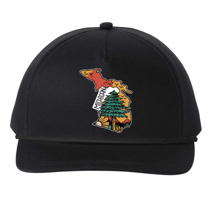 Michigan Outdoor Life Snapback Five-Panel Rope Hat