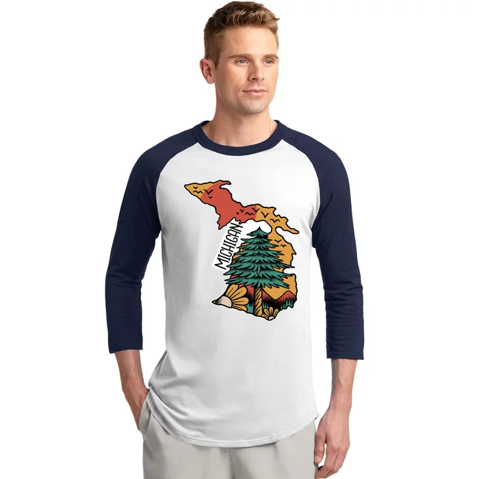 Michigan Outdoor Life Baseball Sleeve Shirt