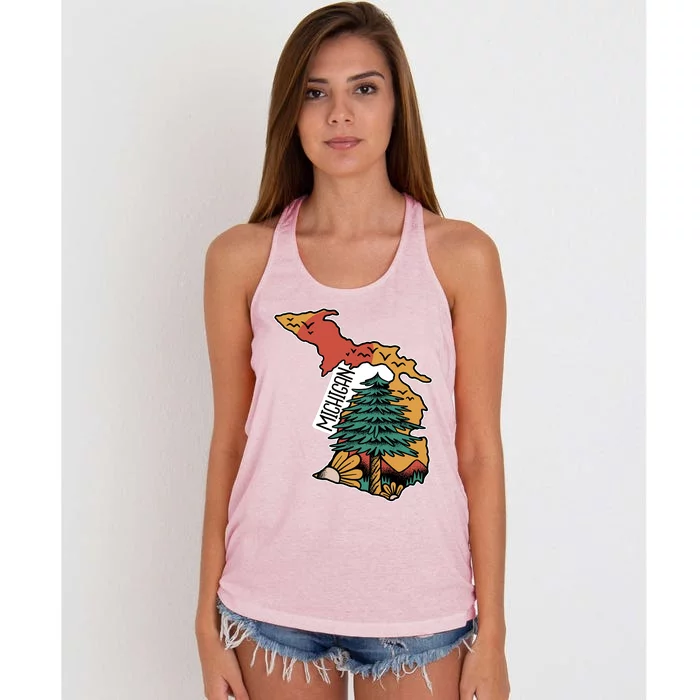 Michigan Outdoor Life Women's Knotted Racerback Tank