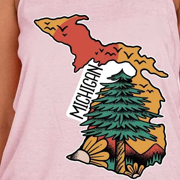 Michigan Outdoor Life Women's Knotted Racerback Tank