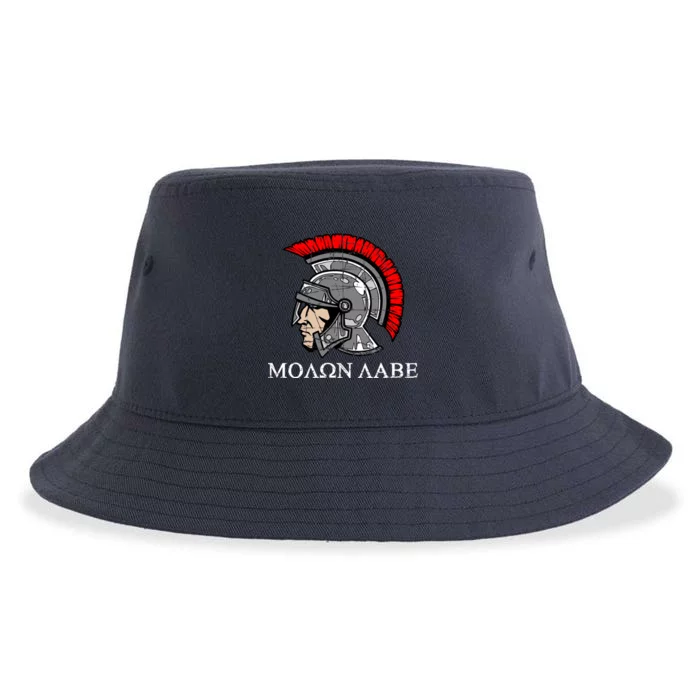 Molon Labe - Spartan Helmet Greek - Come and Take Sustainable Bucket Hat