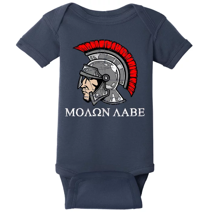 Molon Labe - Spartan Helmet Greek - Come and Take Baby Bodysuit