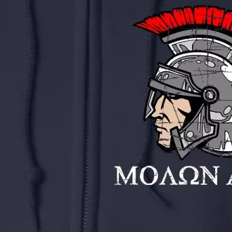 Molon Labe - Spartan Helmet Greek - Come and Take Full Zip Hoodie