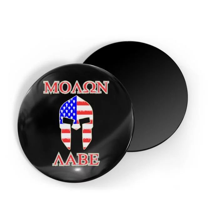 Molon Labe American Flag Spartan Helmet Greek Come and Take Magnet