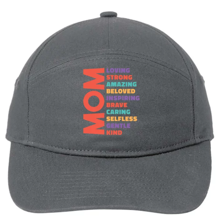 Mom Adjective 7-Panel Snapback Hat