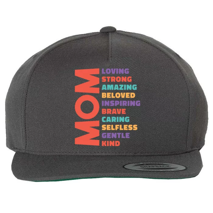 Mom Adjective Wool Snapback Cap