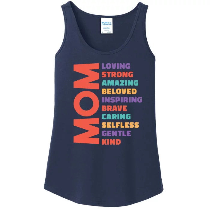 Mom Adjective Ladies Essential Tank