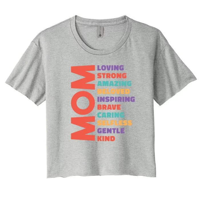 Mom Adjective Women's Crop Top Tee