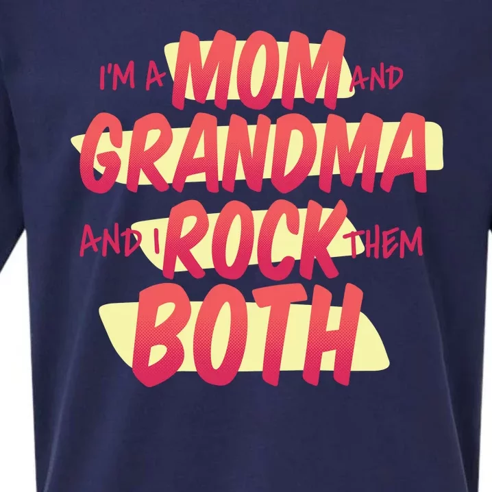 Mom And Grandma Rock Them Both Sueded Cloud Jersey T-Shirt