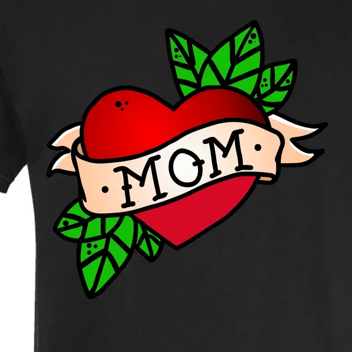 Mom Heart Tattoo Love Garment-Dyed Heavyweight T-Shirt