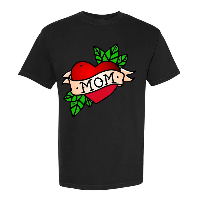 Mom Heart Tattoo Love Garment-Dyed Heavyweight T-Shirt