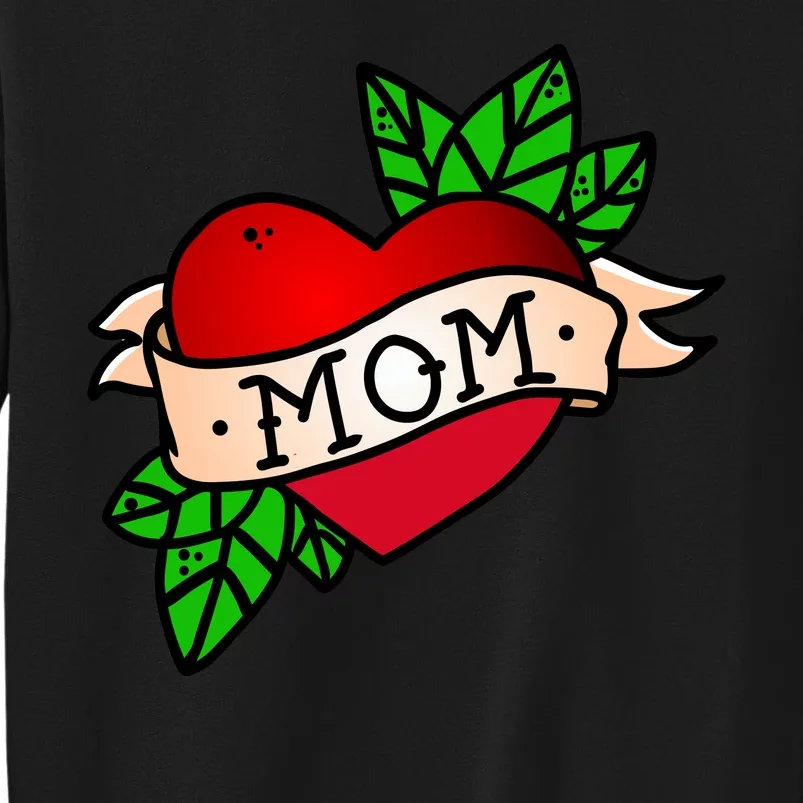 Mom Heart Tattoo Love Tall Sweatshirt