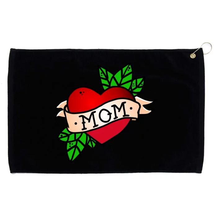 Mom Heart Tattoo Love Grommeted Golf Towel