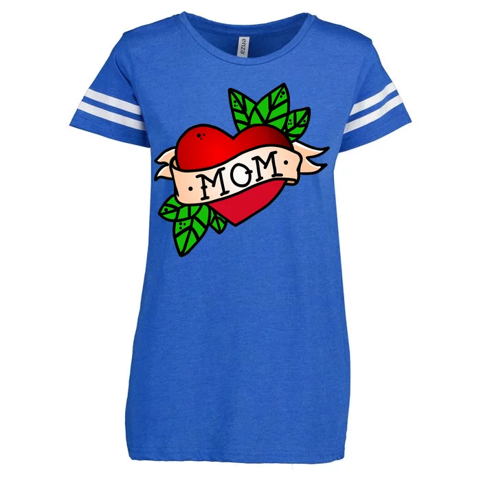 Mom Heart Tattoo Love Enza Ladies Jersey Football T-Shirt